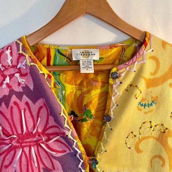 VTG Sandy Starkman Cardigan Sweater Sz Med - Picture 2 of 5